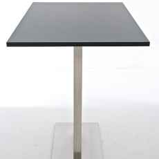 Barový stôl s nerezovou podnožou Double, čierna - 3