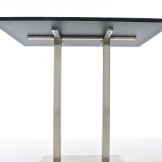 Barový stôl s nerezovou podnožou Double, čierna - 4