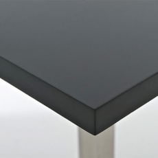 Barový stôl s nerezovou podnožou Double, čierna - 5