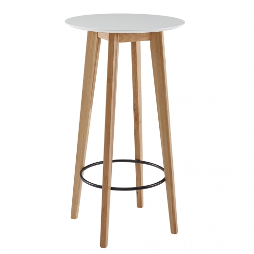 Barový stôl Emil, 110 cm, biela - 1