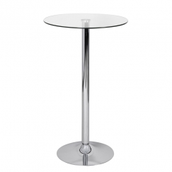 Barový stôl Felix, 105 cm, strieborná