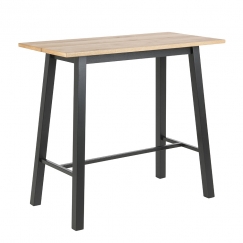 Barový stôl Rachel, 117 cm, čierna/dub