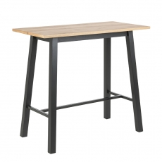 Barový stůl Rachel, 117 cm, černá/dub - 1
