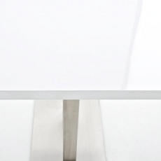 Barový stůl s nerezovou podnoží Double, bílá - 5