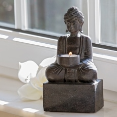 Čajový svícen Buddha na podstavci, 24 cm - 1