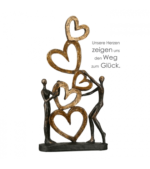 Dekorace Love, 41 cm, bronz