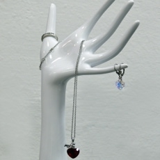 Dekorácia / stojan na šperky Hands, sada 2 ks, biela - 6