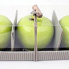 Dekorativní svíčka ve tvaru jablka, dárkový set 3 ks - 1