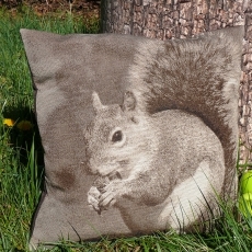 Dekoratívny vankúš s veveričkou Cute, 45x45 cm - 2
