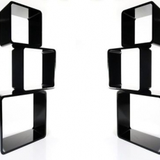 Dizajnový retro regál Cube, 3 ks - 2