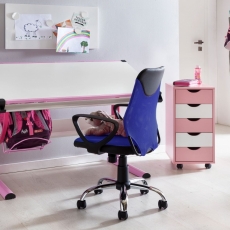 Detská kancelárska stolička Kika, sieťovina, modrá - 2