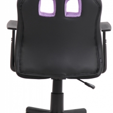 Dětská kancelářská židle Fun, syntetická kůže, černá / fialová - 5