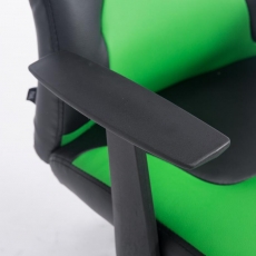 Dětská kancelářská židle Fun, syntetická kůže, černá / zelená - 6