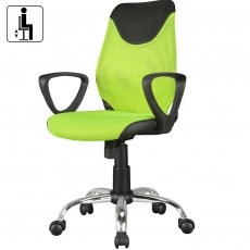 Dětská kancelářská židle Kika, síťovina, zelená - 4