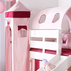 Dětská patrová postel se skluzavkou a regálem Korunka - 3