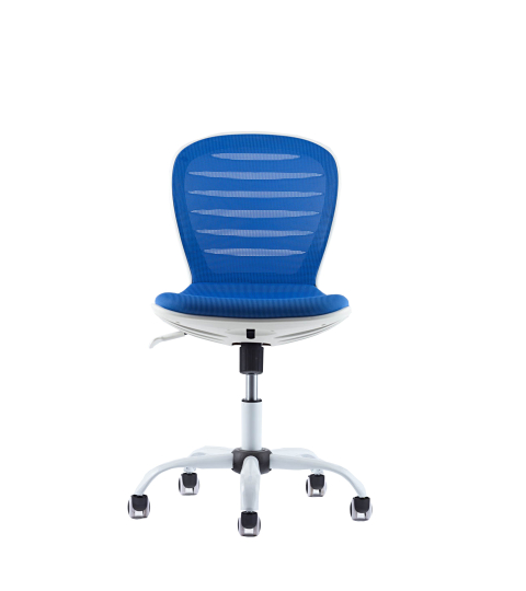 Dětská židle Flexy, textil, bílá podnož , modrá