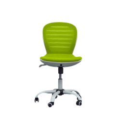 Dětská židle Flexy, textil, bílá podnož , zelená