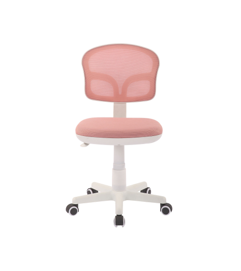 Dětská židle Honey, textil, bílá podnož / růžová