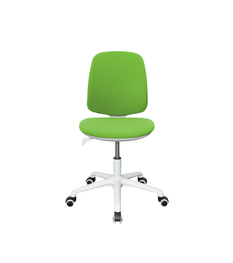 Dětská židle Lucky, textil, bílá podnož / zelená
