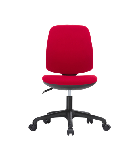Dětská židle Lucky, textil, černá podnož / červená