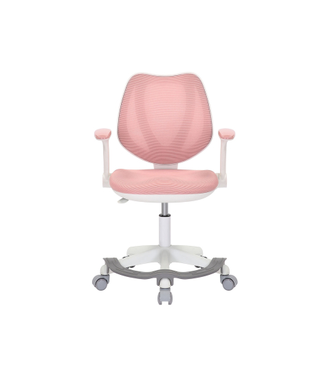 Dětská židle Sweety, textil, bílá podnož / růžová