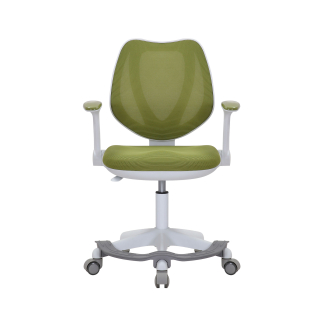 Dětská židle Sweety, textil, bílá podnož / zelená
