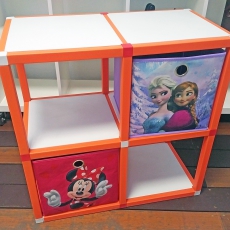 Detský regál MODlife 4 + 2 úložné boxy Minnie Mouse C a Frozen A - 2