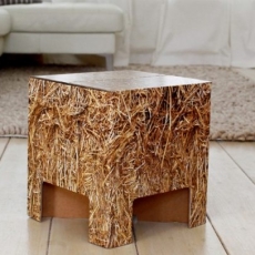 Dizajnová stolička / stolík z vlnitej lepenky - 4