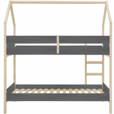 Domčeková detská poschodová posteľ Bob, 223 cm, šedá / prírodná - 5