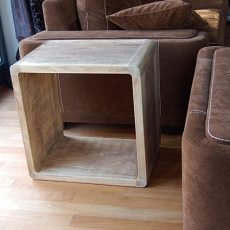 Dřevěný stolek Retro Cube 52x52 cm - 3