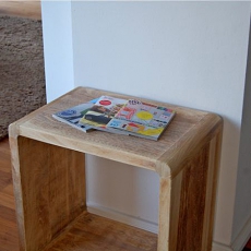 Dřevěný stolek Retro Cube 52x52 cm - 4