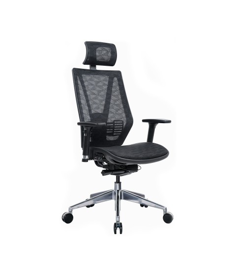 Ergonomická kancelárska stolička Tech Line, sieťovina, čierna