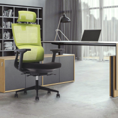 Ergonomická kancelářská židle Grove, síťovina, černá / zelená - 5