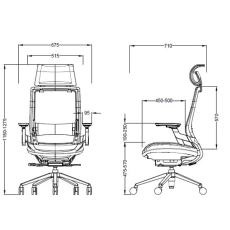 Ergonomická kancelářská židle Next Hb, síťovina, černá - 5
