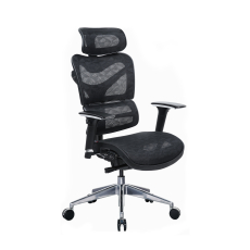 Ergonomická kancelářská židle Tech Max, síťovina, černá - 1