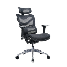 Ergonomická kancelářská židle Tech Max, síťovina, černá - 4