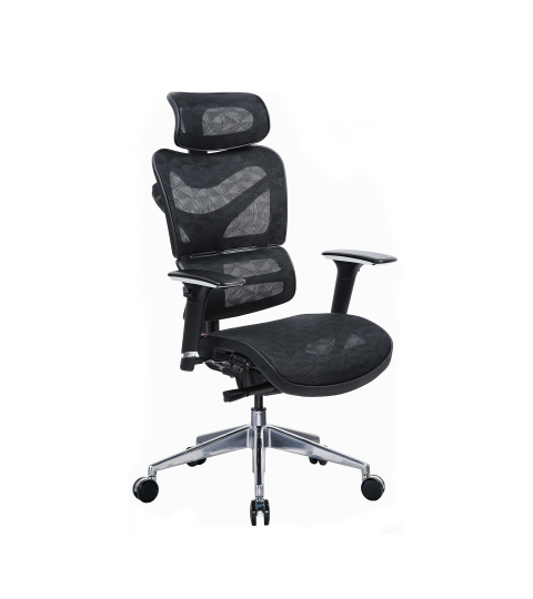 Ergonomická kancelářská židle Tech Max, síťovina, černá