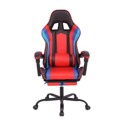 Herní židle Game, syntetická kůže, černá / červená