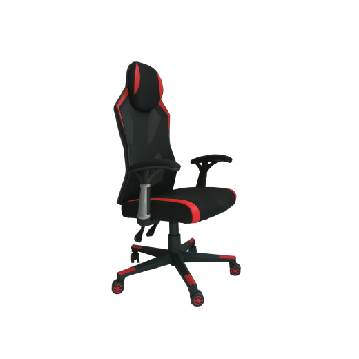 Herní židle Gaming Soft,  textil, černá / červená - 1