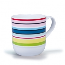 Hrnček porcelánový s uškom Colour Stripes - 1
