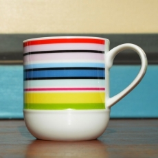 Hrnček porcelánový s uškom Colour Stripes - 3