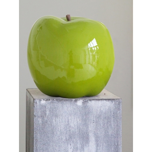 Interiérová dekorace Jablko, 18 cm zelená - 1