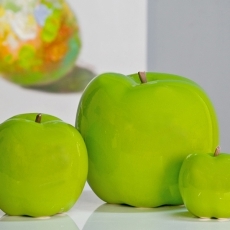 Interiérová dekorace Jablko, 18 cm zelená - 2