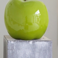Interiérová dekorace Jablko, 18 cm zelená - 1