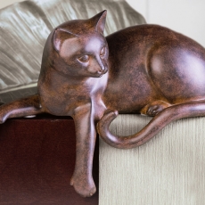 Interiérová dekorace Odpočívající kočka, 28 cm - 2
