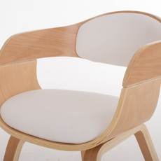 Konferenčná stolička drevená Kingdom (Súprava 2 ks), biela - 4