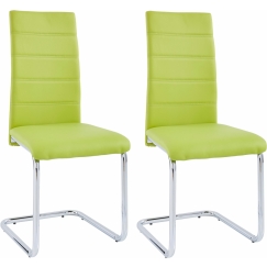 Jedálenská stolička Aber (Súprava 4 ks), zelená
