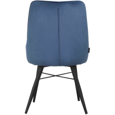Jedálenská stolička Akita (SET 2 ks), zamat, modrá - 5