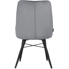 Jedálenská stolička Akita (SET 2 ks), zamat, šedá - 5
