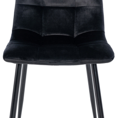 Jedálenská stolička Antibes, zamat, čierna - 2